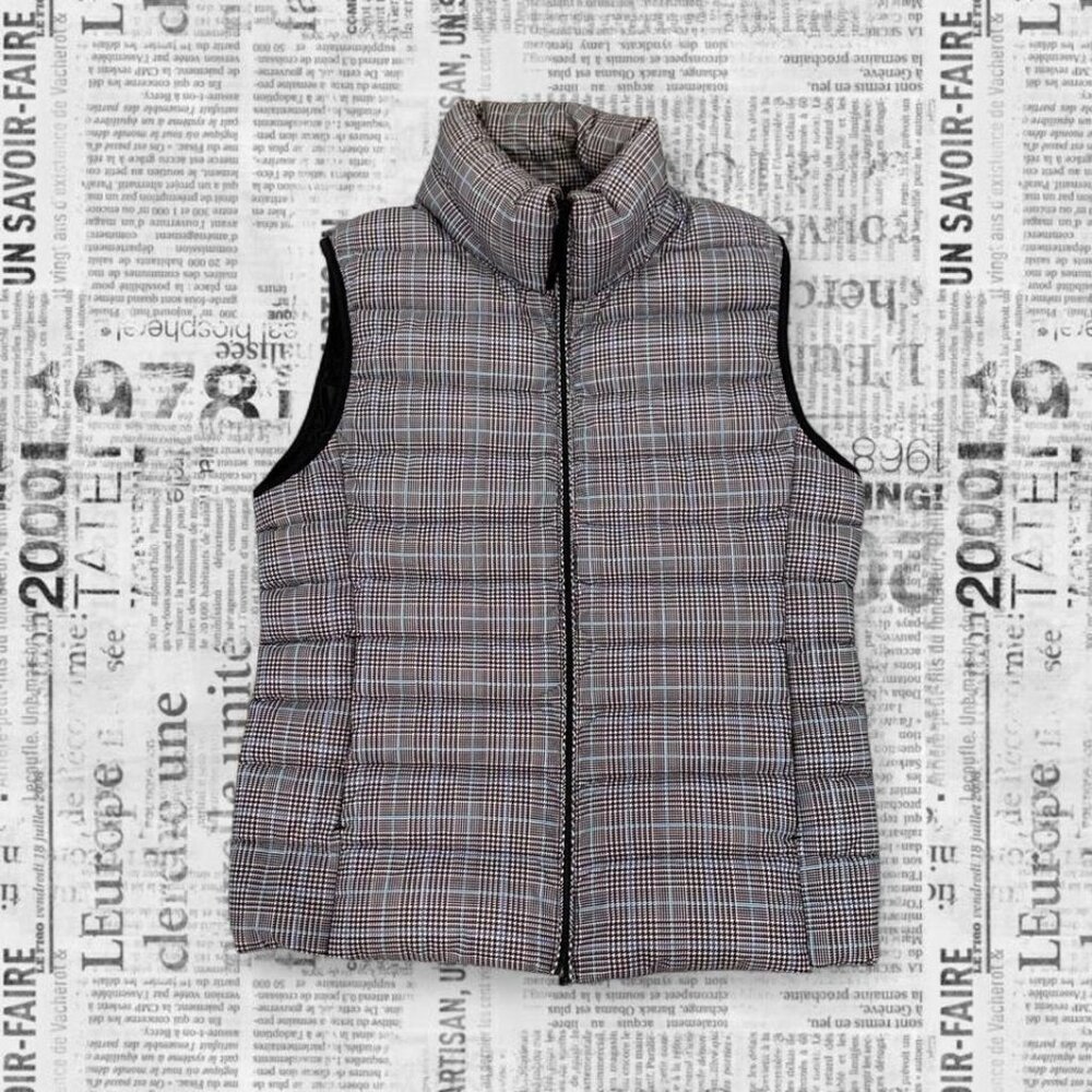 Women's Uniqlo Plaid Puffer Vest